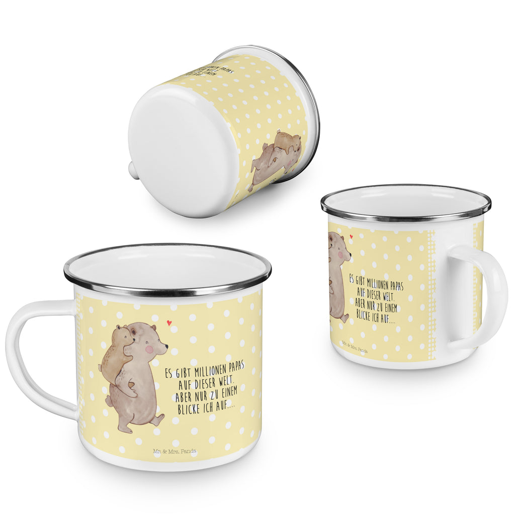 Camping Emaille Tasse Papa Bär Campingtasse, Trinkbecher, Metalltasse, Outdoor Tasse, Emaille Trinkbecher, Blechtasse Outdoor, Emaille Campingbecher, Edelstahl Trinkbecher, Metalltasse für Camping, Kaffee Blechtasse, Camping Tasse Metall, Familie, Vatertag, Muttertag, Bruder, Schwester, Mama, Papa, Oma, Opa, Geschenk, Vater, Papi, Vati, Onkel, Geburtstag