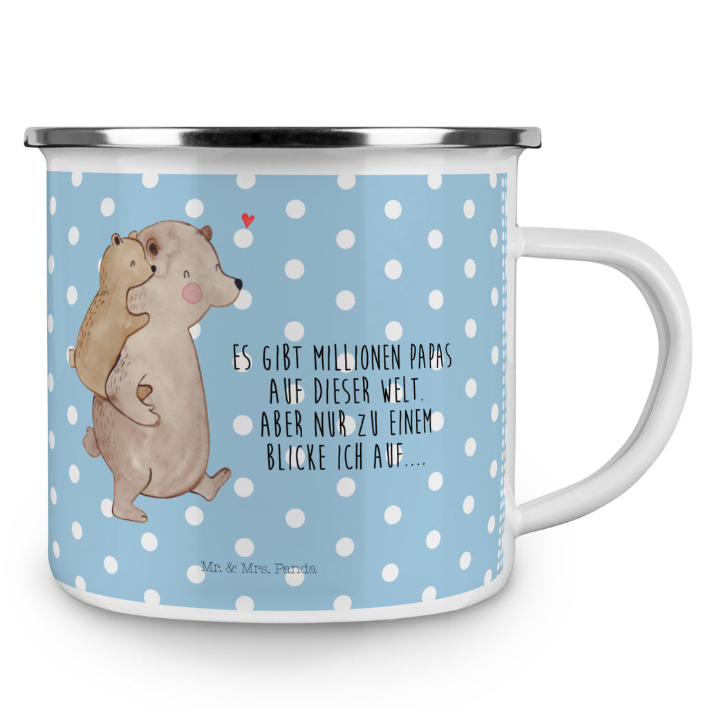 Camping Emaille Tasse Papa Bär Campingtasse, Trinkbecher, Metalltasse, Outdoor Tasse, Emaille Trinkbecher, Blechtasse Outdoor, Emaille Campingbecher, Edelstahl Trinkbecher, Metalltasse für Camping, Kaffee Blechtasse, Camping Tasse Metall, Familie, Vatertag, Muttertag, Bruder, Schwester, Mama, Papa, Oma, Opa, Geschenk, Vater, Papi, Vati, Onkel, Geburtstag