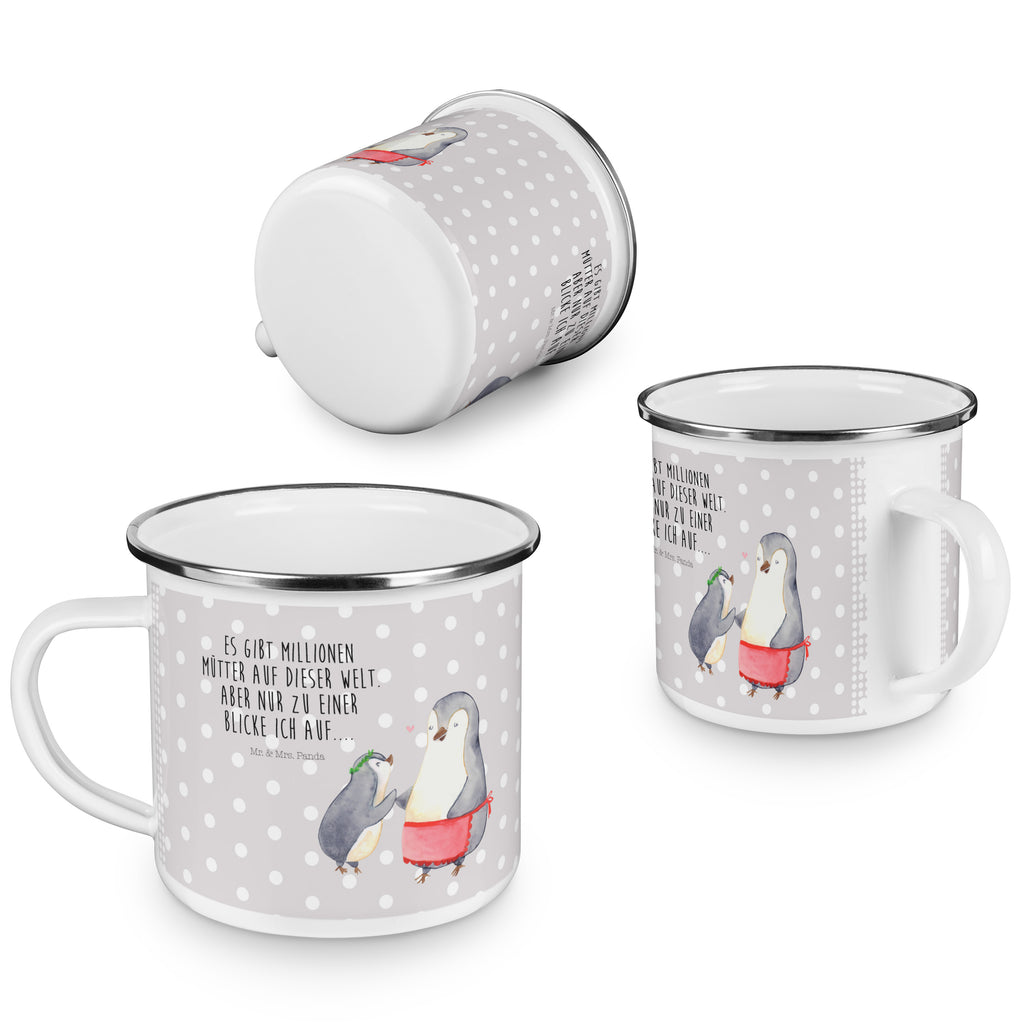 Camping Emaille Tasse Pinguin mit Kind Campingtasse, Trinkbecher, Metalltasse, Outdoor Tasse, Emaille Trinkbecher, Blechtasse Outdoor, Emaille Campingbecher, Edelstahl Trinkbecher, Metalltasse für Camping, Kaffee Blechtasse, Camping Tasse Metall, Familie, Vatertag, Muttertag, Bruder, Schwester, Mama, Papa, Oma, Opa, Geschenk, Mami, Mutti, Mutter, Geburststag