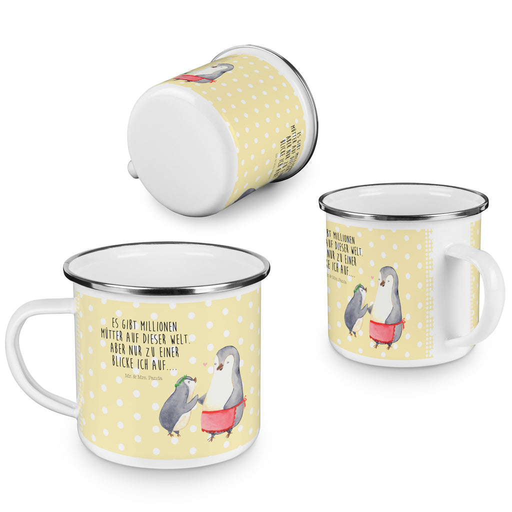 Camping Emaille Tasse Pinguin mit Kind Campingtasse, Trinkbecher, Metalltasse, Outdoor Tasse, Emaille Trinkbecher, Blechtasse Outdoor, Emaille Campingbecher, Edelstahl Trinkbecher, Metalltasse für Camping, Kaffee Blechtasse, Camping Tasse Metall, Familie, Vatertag, Muttertag, Bruder, Schwester, Mama, Papa, Oma, Opa, Geschenk, Mami, Mutti, Mutter, Geburststag