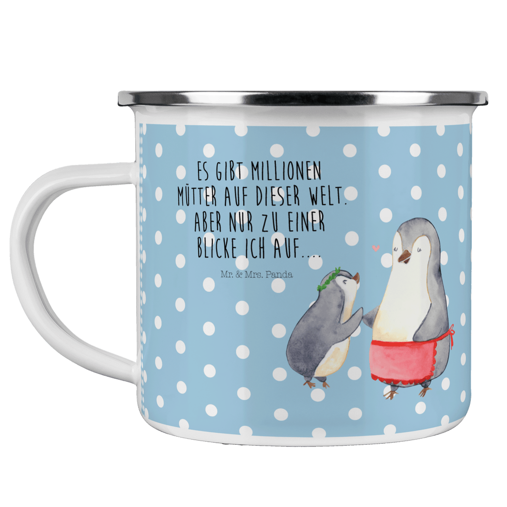 Camping Emaille Tasse Pinguin mit Kind Campingtasse, Trinkbecher, Metalltasse, Outdoor Tasse, Emaille Trinkbecher, Blechtasse Outdoor, Emaille Campingbecher, Edelstahl Trinkbecher, Metalltasse für Camping, Kaffee Blechtasse, Camping Tasse Metall, Familie, Vatertag, Muttertag, Bruder, Schwester, Mama, Papa, Oma, Opa, Geschenk, Mami, Mutti, Mutter, Geburststag