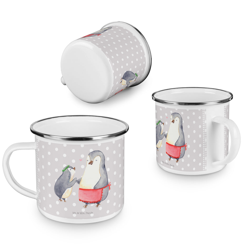 Camping Emaille Tasse Pinguin mit Kind Campingtasse, Trinkbecher, Metalltasse, Outdoor Tasse, Emaille Trinkbecher, Blechtasse Outdoor, Emaille Campingbecher, Edelstahl Trinkbecher, Metalltasse für Camping, Kaffee Blechtasse, Camping Tasse Metall, Familie, Vatertag, Muttertag, Bruder, Schwester, Mama, Papa, Oma, Opa, Geschenk, Mami, Mutti, Mutter, Geburststag