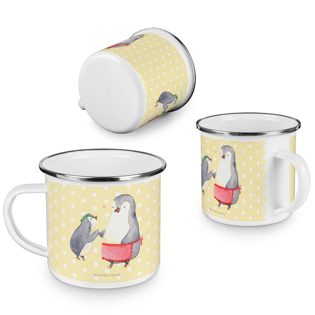 Camping Emaille Tasse Pinguin mit Kind Campingtasse, Trinkbecher, Metalltasse, Outdoor Tasse, Emaille Trinkbecher, Blechtasse Outdoor, Emaille Campingbecher, Edelstahl Trinkbecher, Metalltasse für Camping, Kaffee Blechtasse, Camping Tasse Metall, Familie, Vatertag, Muttertag, Bruder, Schwester, Mama, Papa, Oma, Opa, Geschenk, Mami, Mutti, Mutter, Geburststag
