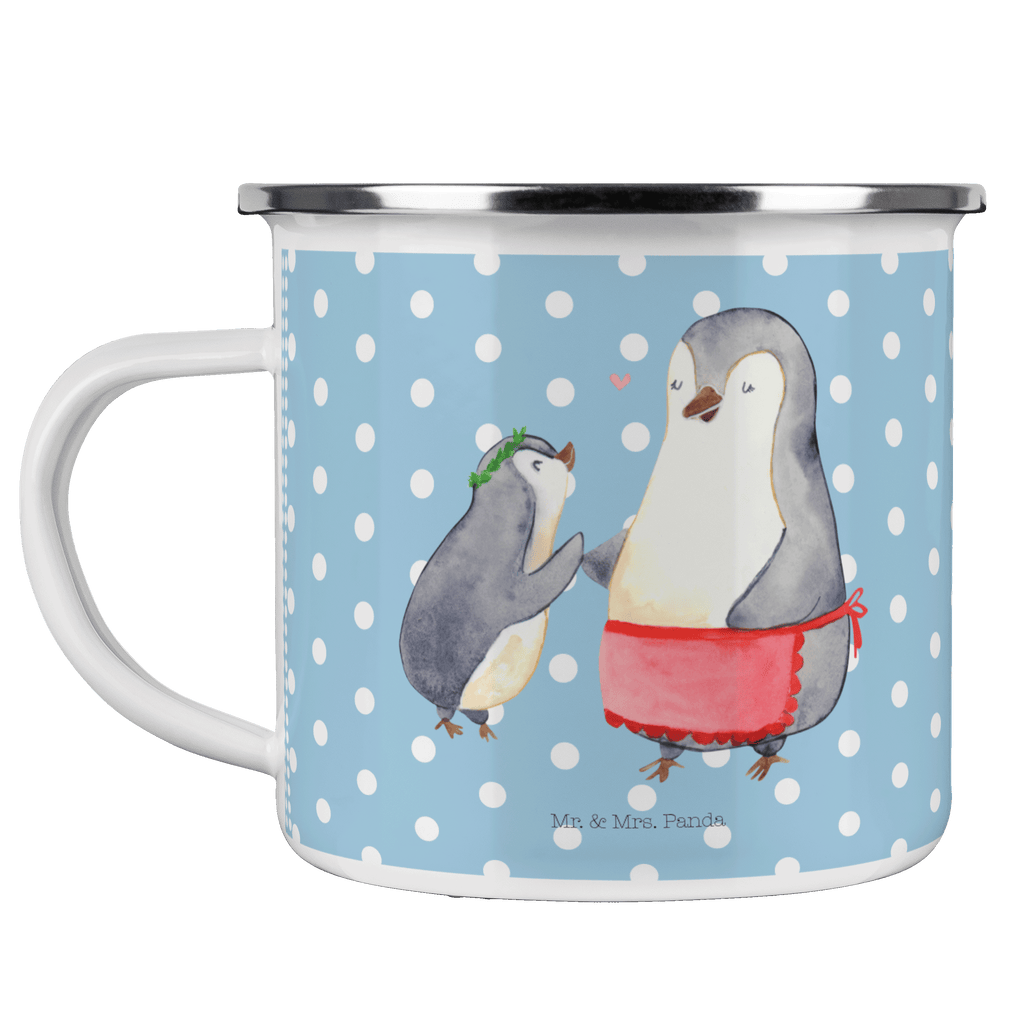 Camping Emaille Tasse Pinguin mit Kind Campingtasse, Trinkbecher, Metalltasse, Outdoor Tasse, Emaille Trinkbecher, Blechtasse Outdoor, Emaille Campingbecher, Edelstahl Trinkbecher, Metalltasse für Camping, Kaffee Blechtasse, Camping Tasse Metall, Familie, Vatertag, Muttertag, Bruder, Schwester, Mama, Papa, Oma, Opa, Geschenk, Mami, Mutti, Mutter, Geburststag