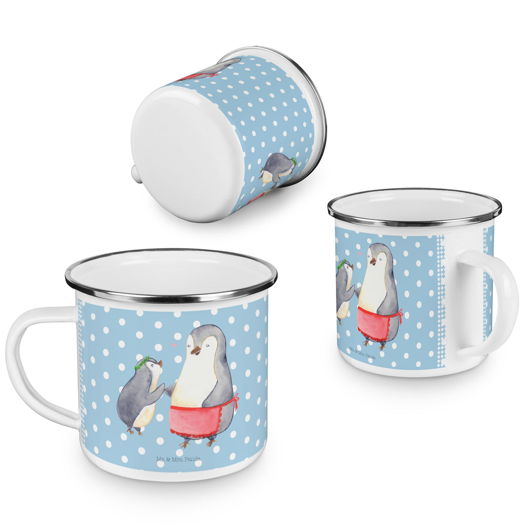 Camping Emaille Tasse Pinguin mit Kind Campingtasse, Trinkbecher, Metalltasse, Outdoor Tasse, Emaille Trinkbecher, Blechtasse Outdoor, Emaille Campingbecher, Edelstahl Trinkbecher, Metalltasse für Camping, Kaffee Blechtasse, Camping Tasse Metall, Familie, Vatertag, Muttertag, Bruder, Schwester, Mama, Papa, Oma, Opa, Geschenk, Mami, Mutti, Mutter, Geburststag