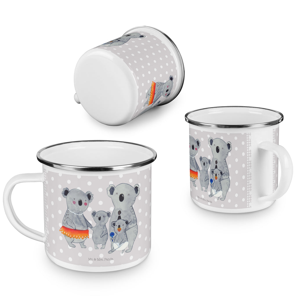 Camping Emaille Tasse Koala Familie Campingtasse, Trinkbecher, Metalltasse, Outdoor Tasse, Emaille Trinkbecher, Blechtasse Outdoor, Emaille Campingbecher, Edelstahl Trinkbecher, Metalltasse für Camping, Kaffee Blechtasse, Camping Tasse Metall, Familie, Vatertag, Muttertag, Bruder, Schwester, Mama, Papa, Oma, Opa, Koala, Koalas, Family, Kinder, Geschwister, Familienleben