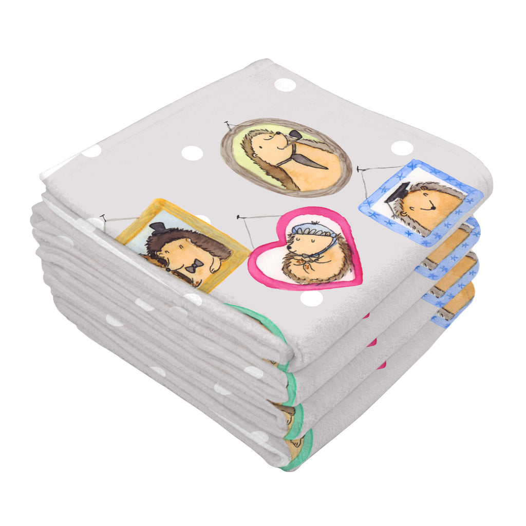 Gäste Handtuch Igel Familie Gästetuch, Reisehandtuch, Sport Handtuch, Frottier, Kinder Handtuch, Familie, Vatertag, Muttertag, Bruder, Schwester, Mama, Papa, Oma, Opa, Liebe, Igel, Bilder, Zusammenhalt, Glück