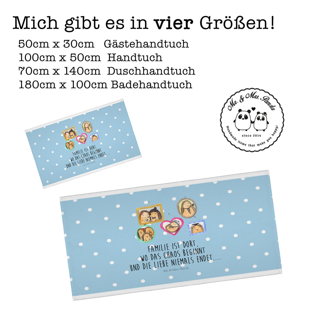 Gäste Handtuch Igel Familie Gästetuch, Reisehandtuch, Sport Handtuch, Frottier, Kinder Handtuch, Familie, Vatertag, Muttertag, Bruder, Schwester, Mama, Papa, Oma, Opa, Liebe, Igel, Bilder, Zusammenhalt, Glück