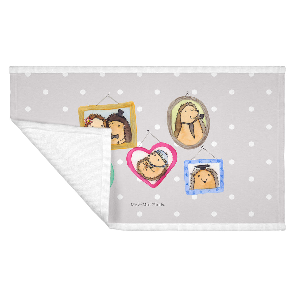Gäste Handtuch Igel Familie Gästetuch, Reisehandtuch, Sport Handtuch, Frottier, Kinder Handtuch, Familie, Vatertag, Muttertag, Bruder, Schwester, Mama, Papa, Oma, Opa, Liebe, Igel, Bilder, Zusammenhalt, Glück
