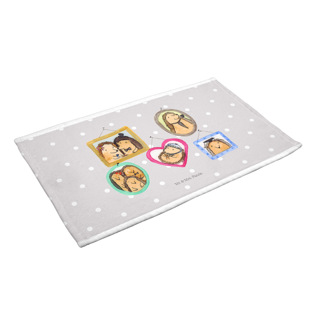 Gäste Handtuch Igel Familie Gästetuch, Reisehandtuch, Sport Handtuch, Frottier, Kinder Handtuch, Familie, Vatertag, Muttertag, Bruder, Schwester, Mama, Papa, Oma, Opa, Liebe, Igel, Bilder, Zusammenhalt, Glück