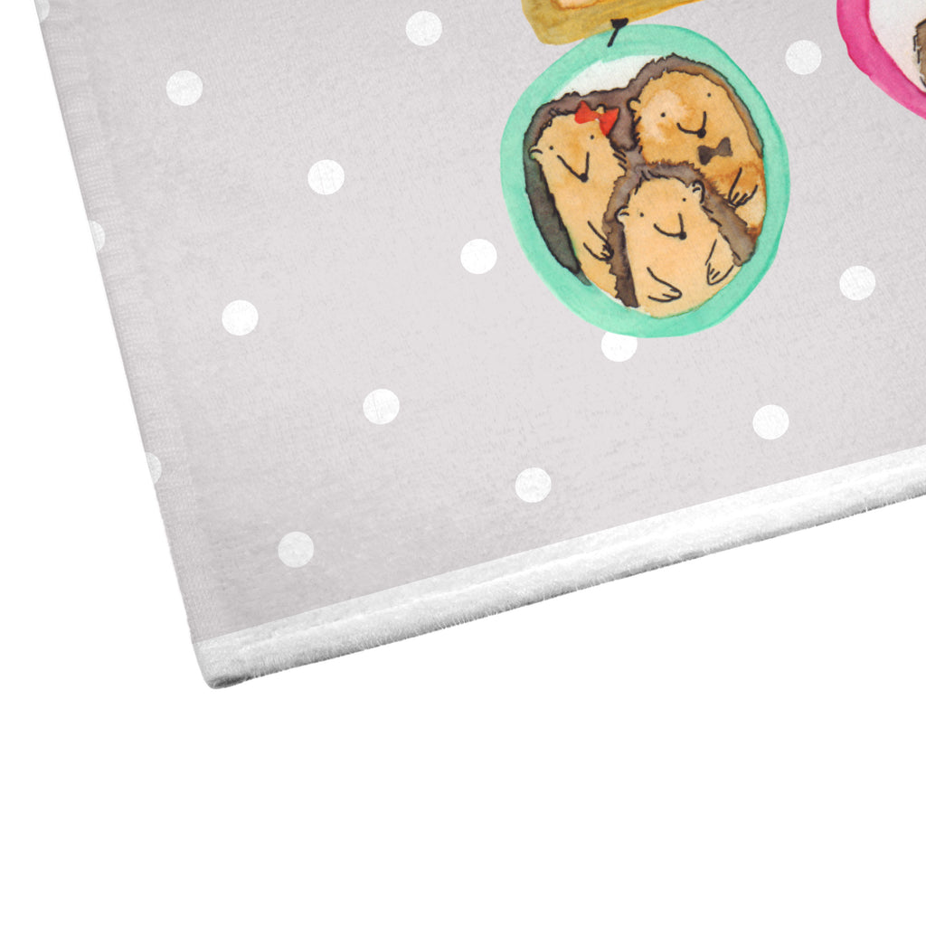 Gäste Handtuch Igel Familie Gästetuch, Reisehandtuch, Sport Handtuch, Frottier, Kinder Handtuch, Familie, Vatertag, Muttertag, Bruder, Schwester, Mama, Papa, Oma, Opa, Liebe, Igel, Bilder, Zusammenhalt, Glück