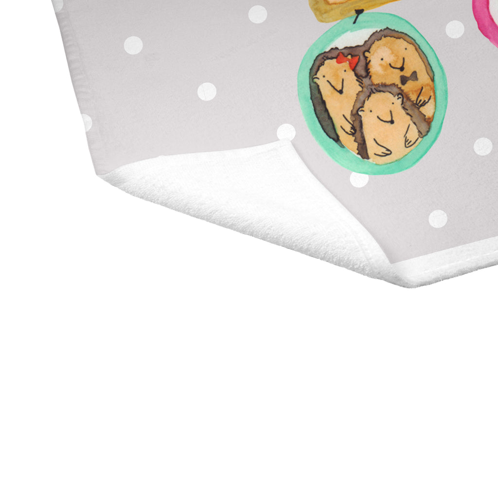 Gäste Handtuch Igel Familie Gästetuch, Reisehandtuch, Sport Handtuch, Frottier, Kinder Handtuch, Familie, Vatertag, Muttertag, Bruder, Schwester, Mama, Papa, Oma, Opa, Liebe, Igel, Bilder, Zusammenhalt, Glück