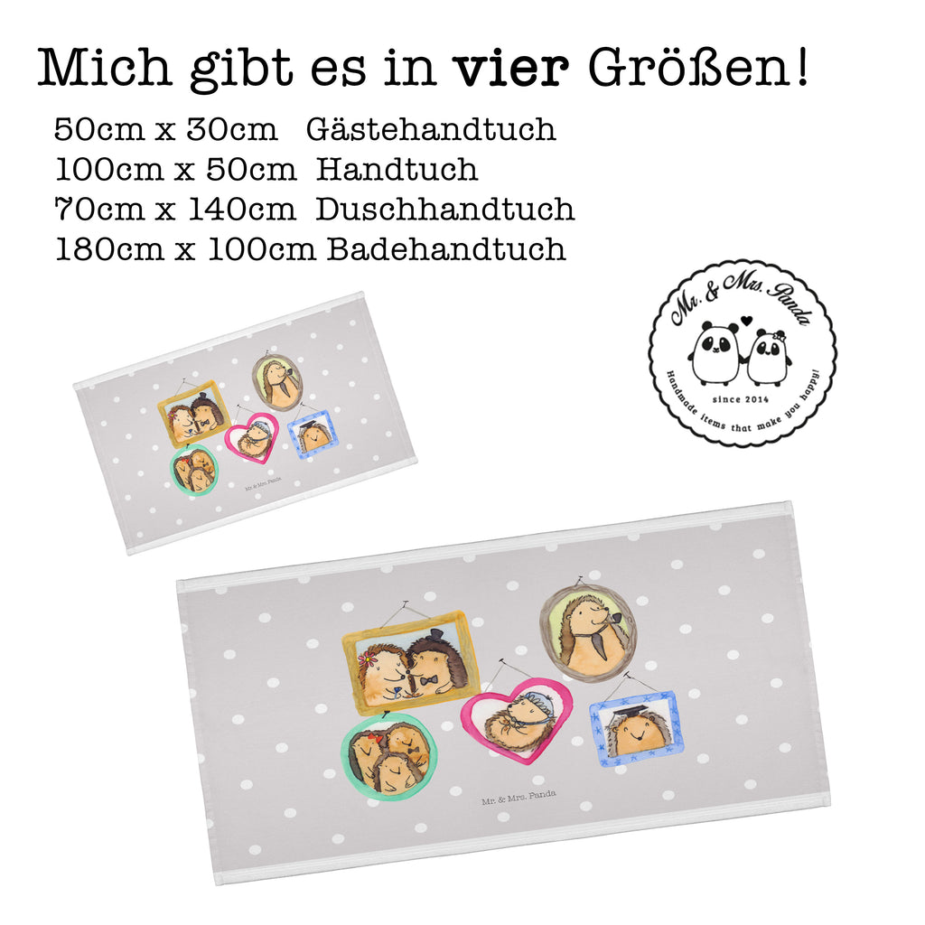 Gäste Handtuch Igel Familie Gästetuch, Reisehandtuch, Sport Handtuch, Frottier, Kinder Handtuch, Familie, Vatertag, Muttertag, Bruder, Schwester, Mama, Papa, Oma, Opa, Liebe, Igel, Bilder, Zusammenhalt, Glück