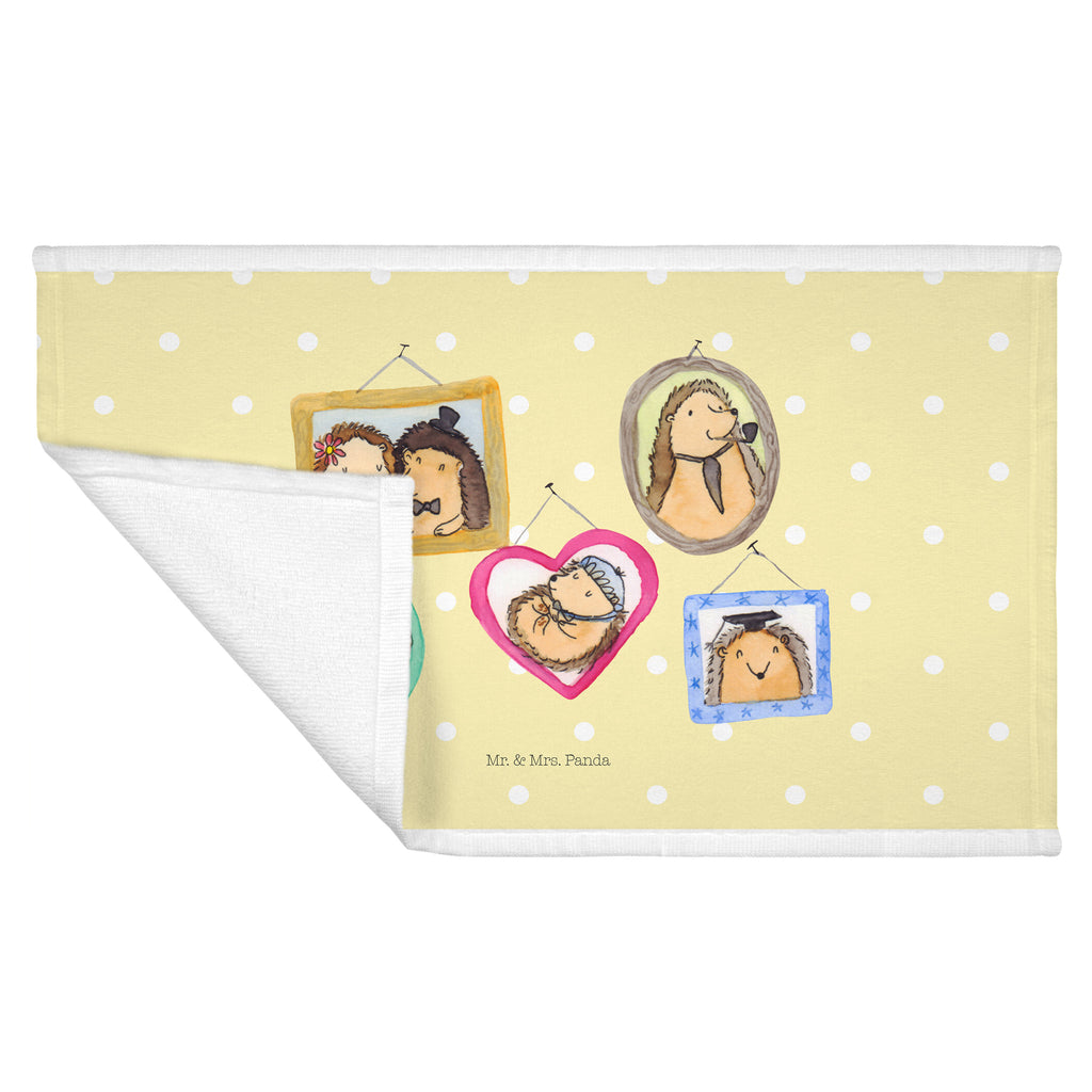 Gäste Handtuch Igel Familie Gästetuch, Reisehandtuch, Sport Handtuch, Frottier, Kinder Handtuch, Familie, Vatertag, Muttertag, Bruder, Schwester, Mama, Papa, Oma, Opa, Liebe, Igel, Bilder, Zusammenhalt, Glück