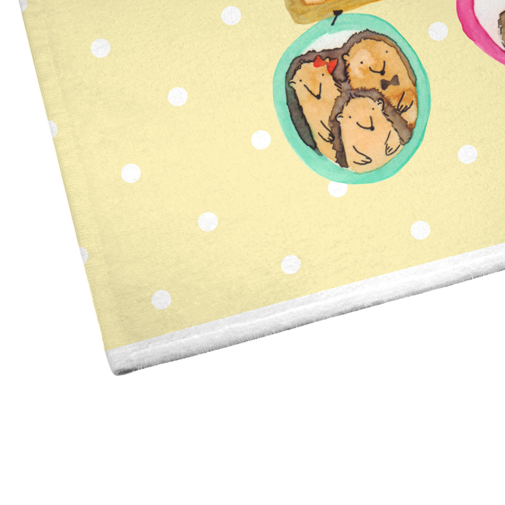 Gäste Handtuch Igel Familie Gästetuch, Reisehandtuch, Sport Handtuch, Frottier, Kinder Handtuch, Familie, Vatertag, Muttertag, Bruder, Schwester, Mama, Papa, Oma, Opa, Liebe, Igel, Bilder, Zusammenhalt, Glück