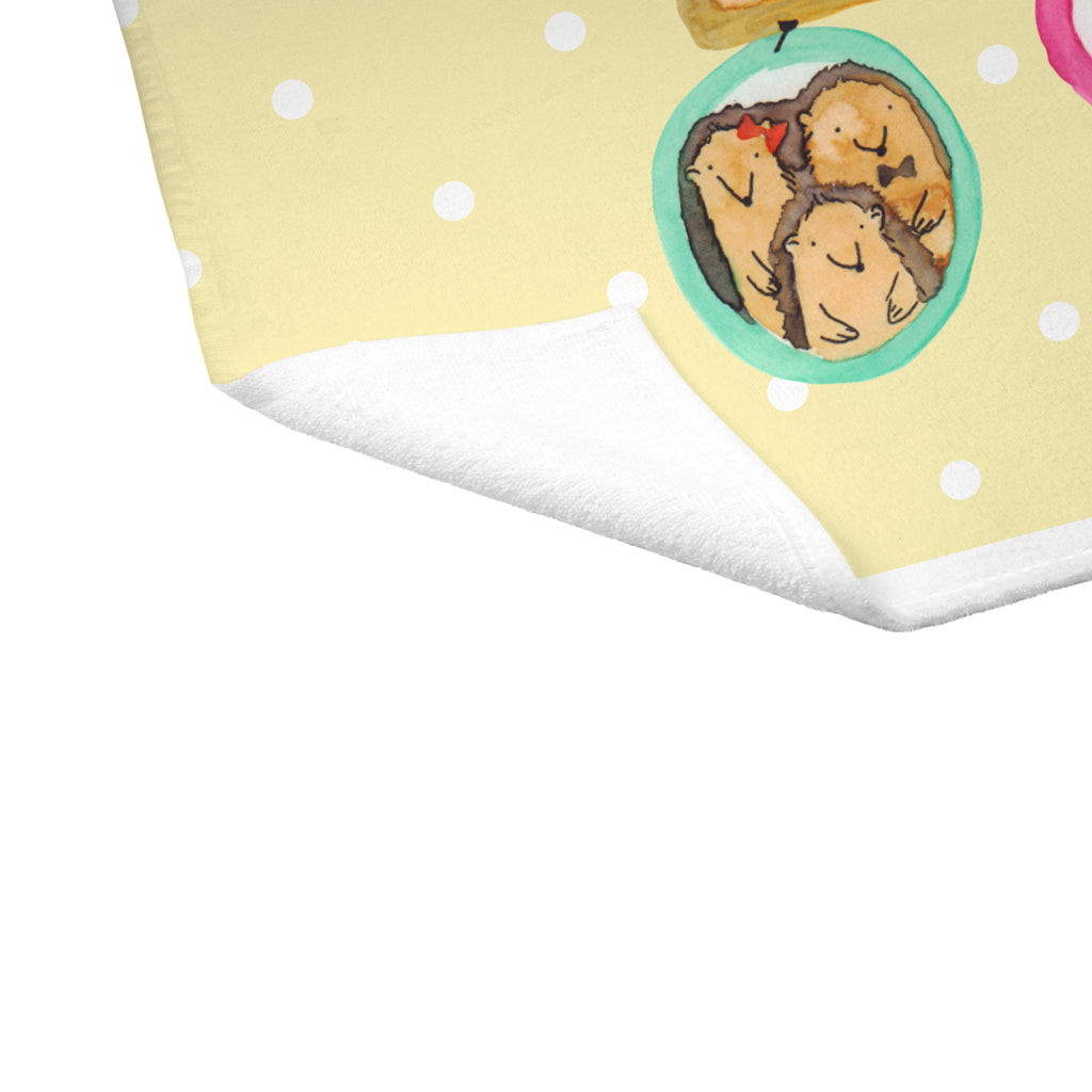 Gäste Handtuch Igel Familie Gästetuch, Reisehandtuch, Sport Handtuch, Frottier, Kinder Handtuch, Familie, Vatertag, Muttertag, Bruder, Schwester, Mama, Papa, Oma, Opa, Liebe, Igel, Bilder, Zusammenhalt, Glück