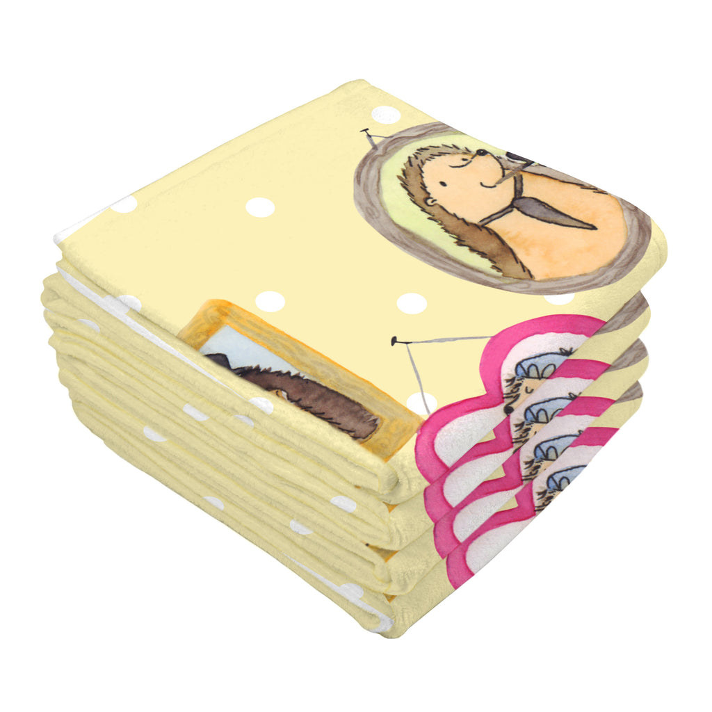 Gäste Handtuch Igel Familie Gästetuch, Reisehandtuch, Sport Handtuch, Frottier, Kinder Handtuch, Familie, Vatertag, Muttertag, Bruder, Schwester, Mama, Papa, Oma, Opa, Liebe, Igel, Bilder, Zusammenhalt, Glück