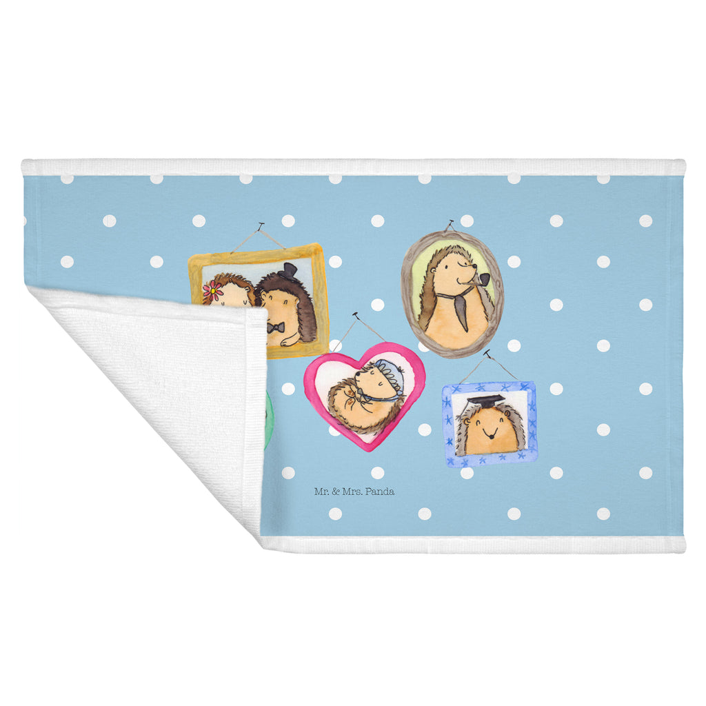 Gäste Handtuch Igel Familie Gästetuch, Reisehandtuch, Sport Handtuch, Frottier, Kinder Handtuch, Familie, Vatertag, Muttertag, Bruder, Schwester, Mama, Papa, Oma, Opa, Liebe, Igel, Bilder, Zusammenhalt, Glück