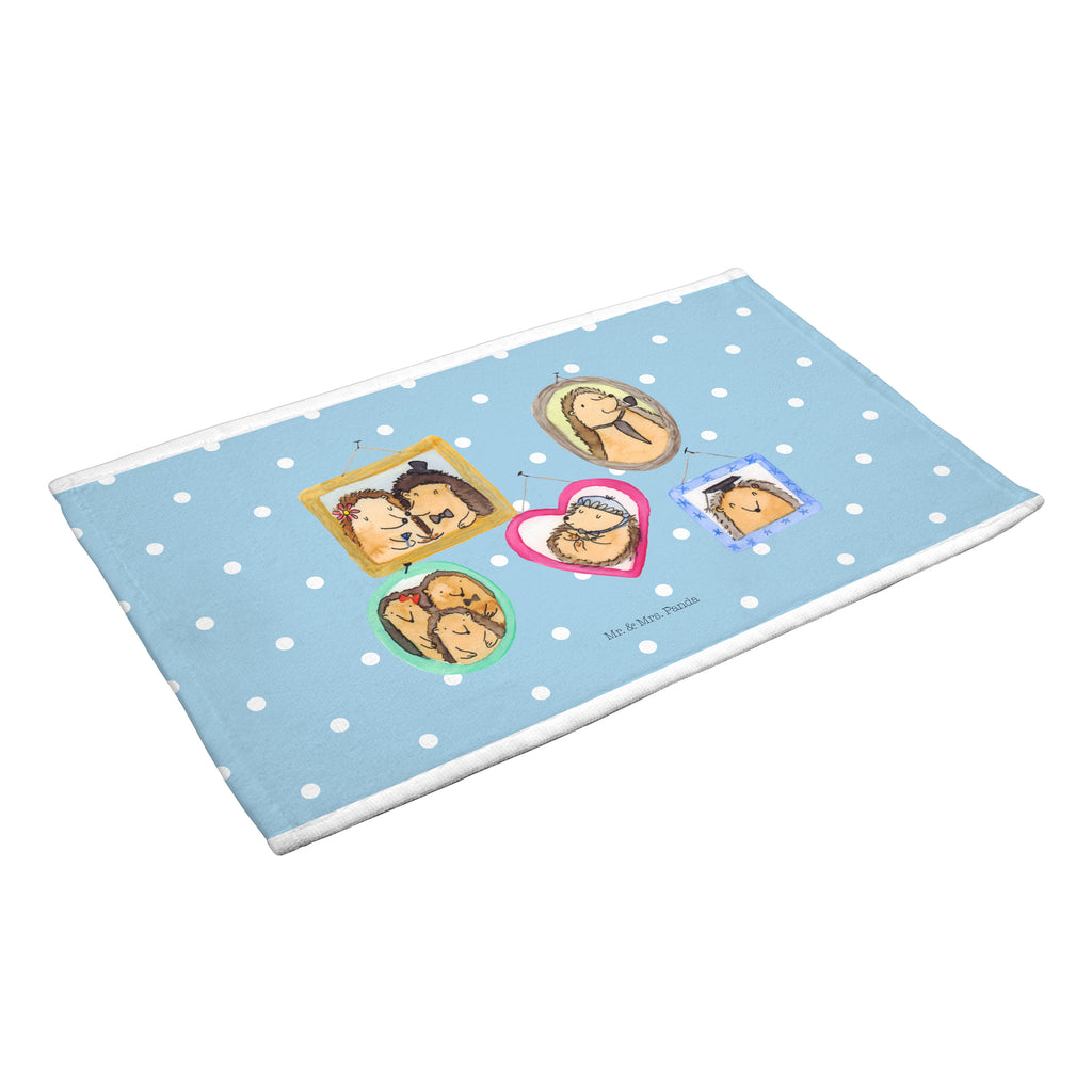 Gäste Handtuch Igel Familie Gästetuch, Reisehandtuch, Sport Handtuch, Frottier, Kinder Handtuch, Familie, Vatertag, Muttertag, Bruder, Schwester, Mama, Papa, Oma, Opa, Liebe, Igel, Bilder, Zusammenhalt, Glück