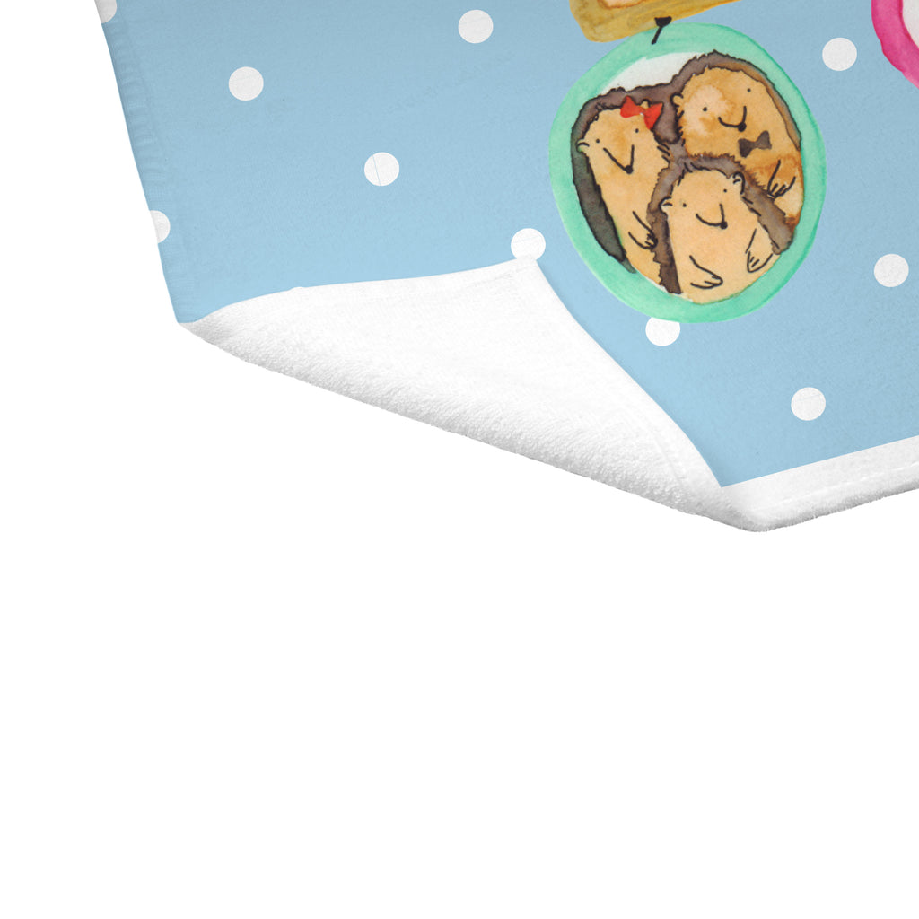 Gäste Handtuch Igel Familie Gästetuch, Reisehandtuch, Sport Handtuch, Frottier, Kinder Handtuch, Familie, Vatertag, Muttertag, Bruder, Schwester, Mama, Papa, Oma, Opa, Liebe, Igel, Bilder, Zusammenhalt, Glück