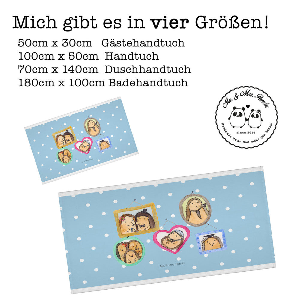 Gäste Handtuch Igel Familie Gästetuch, Reisehandtuch, Sport Handtuch, Frottier, Kinder Handtuch, Familie, Vatertag, Muttertag, Bruder, Schwester, Mama, Papa, Oma, Opa, Liebe, Igel, Bilder, Zusammenhalt, Glück