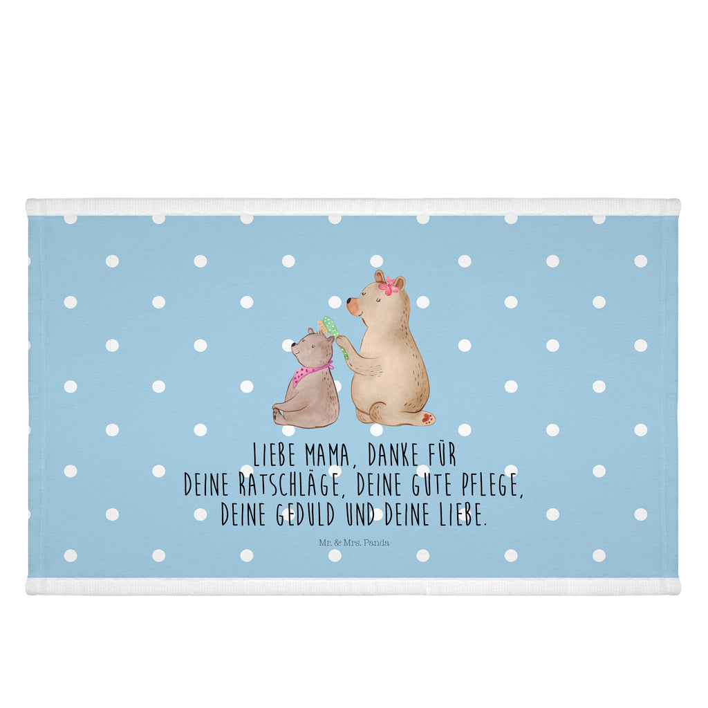 Gäste Handtuch Bär mit Kind Gästetuch, Reisehandtuch, Sport Handtuch, Frottier, Kinder Handtuch, Familie, Vatertag, Muttertag, Bruder, Schwester, Mama, Papa, Oma, Opa, Geschenk, Mutti, Mutter