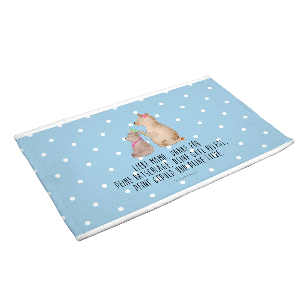 Gäste Handtuch Bär mit Kind Gästetuch, Reisehandtuch, Sport Handtuch, Frottier, Kinder Handtuch, Familie, Vatertag, Muttertag, Bruder, Schwester, Mama, Papa, Oma, Opa, Geschenk, Mutti, Mutter