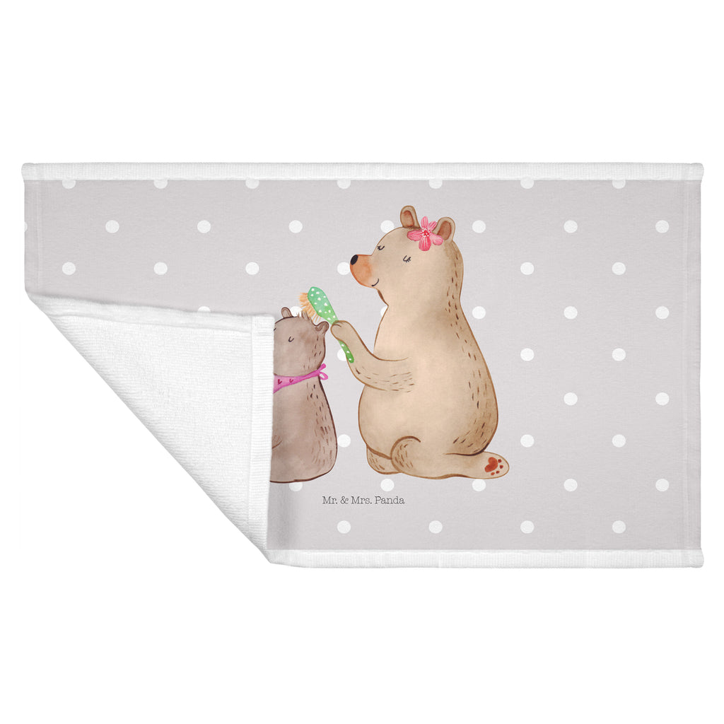 Gäste Handtuch Bär mit Kind Gästetuch, Reisehandtuch, Sport Handtuch, Frottier, Kinder Handtuch, Familie, Vatertag, Muttertag, Bruder, Schwester, Mama, Papa, Oma, Opa, Geschenk, Mutti, Mutter
