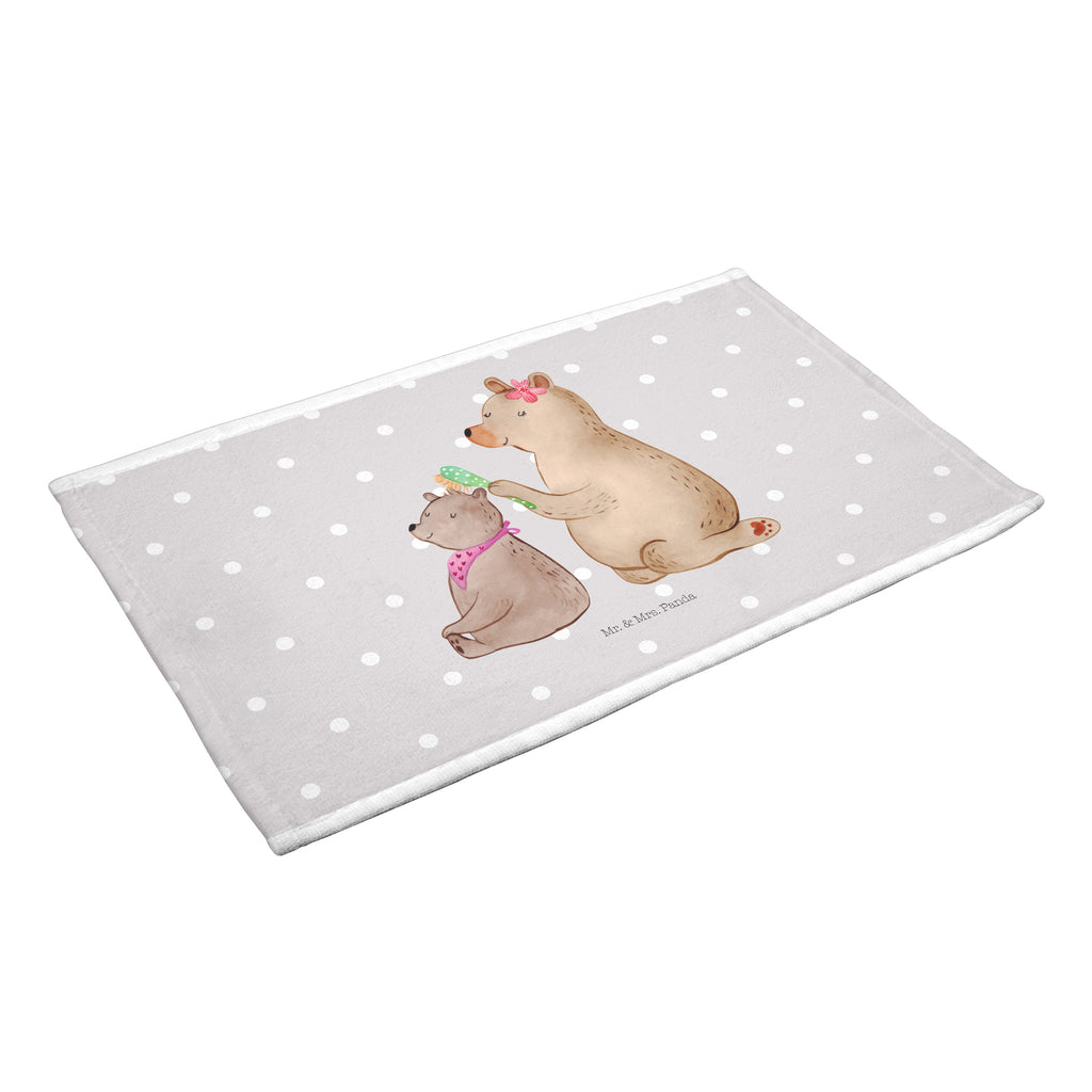 Gäste Handtuch Bär mit Kind Gästetuch, Reisehandtuch, Sport Handtuch, Frottier, Kinder Handtuch, Familie, Vatertag, Muttertag, Bruder, Schwester, Mama, Papa, Oma, Opa, Geschenk, Mutti, Mutter