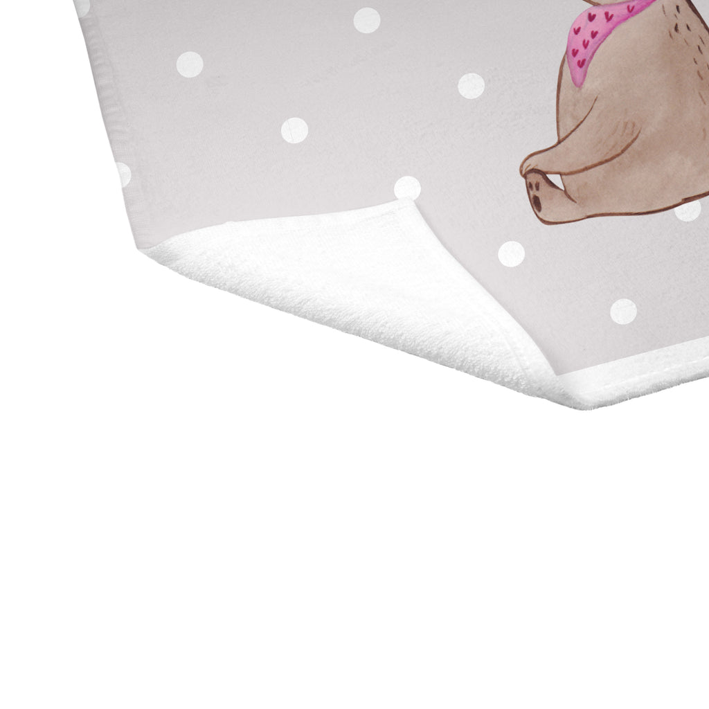 Gäste Handtuch Bär mit Kind Gästetuch, Reisehandtuch, Sport Handtuch, Frottier, Kinder Handtuch, Familie, Vatertag, Muttertag, Bruder, Schwester, Mama, Papa, Oma, Opa, Geschenk, Mutti, Mutter