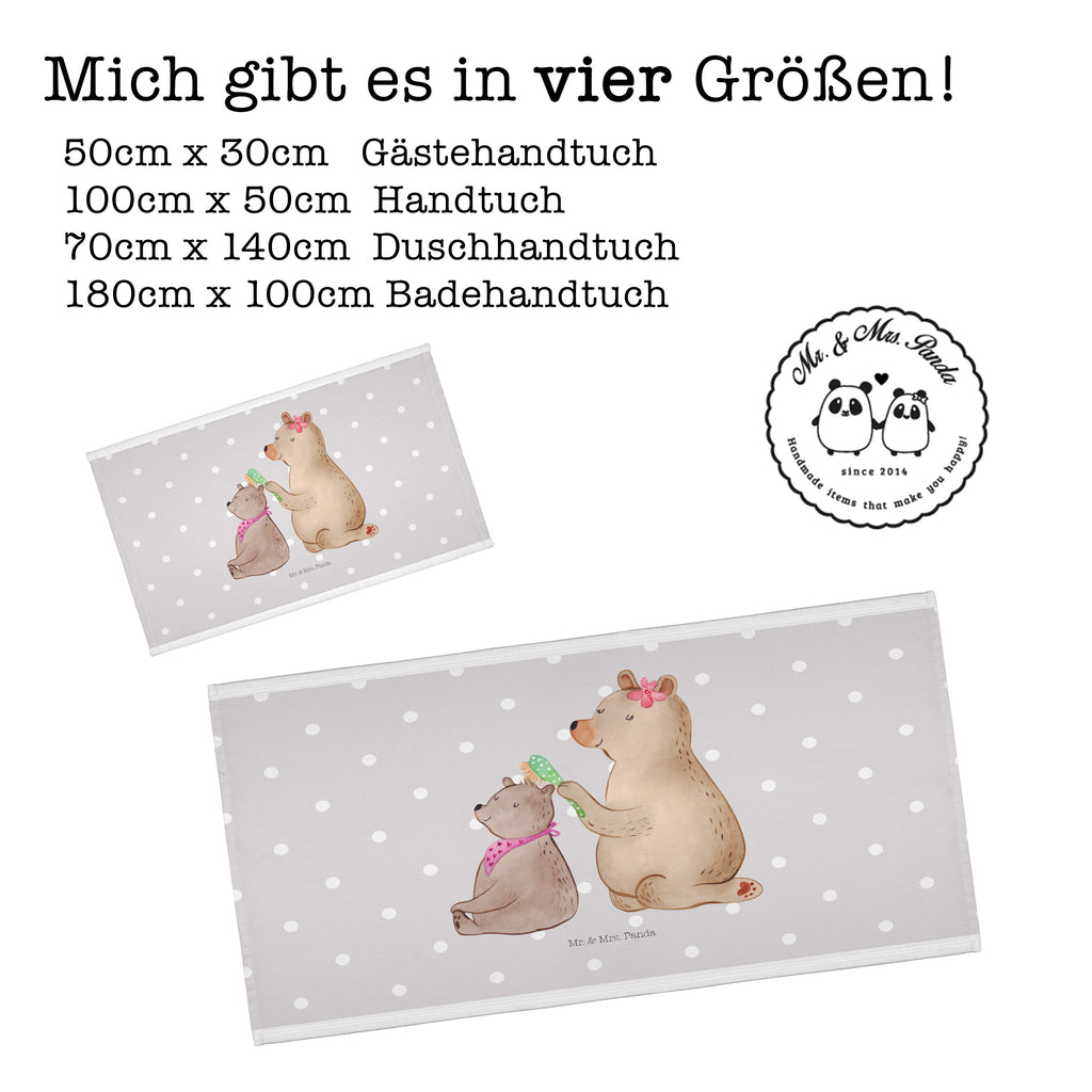 Gäste Handtuch Bär mit Kind Gästetuch, Reisehandtuch, Sport Handtuch, Frottier, Kinder Handtuch, Familie, Vatertag, Muttertag, Bruder, Schwester, Mama, Papa, Oma, Opa, Geschenk, Mutti, Mutter