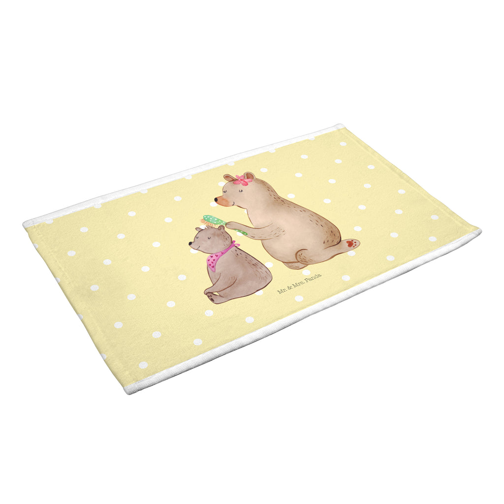Gäste Handtuch Bär mit Kind Gästetuch, Reisehandtuch, Sport Handtuch, Frottier, Kinder Handtuch, Familie, Vatertag, Muttertag, Bruder, Schwester, Mama, Papa, Oma, Opa, Geschenk, Mutti, Mutter