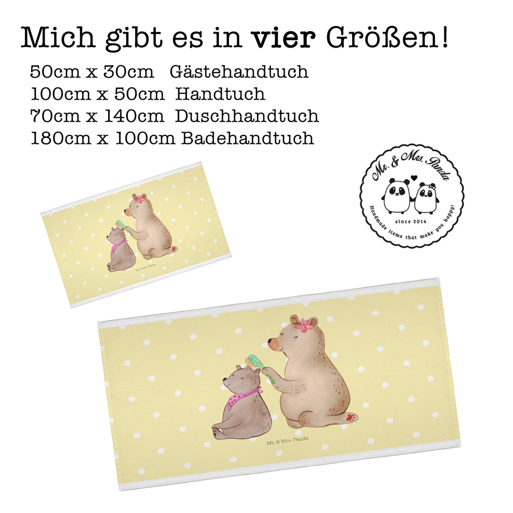 Gäste Handtuch Bär mit Kind Gästetuch, Reisehandtuch, Sport Handtuch, Frottier, Kinder Handtuch, Familie, Vatertag, Muttertag, Bruder, Schwester, Mama, Papa, Oma, Opa, Geschenk, Mutti, Mutter