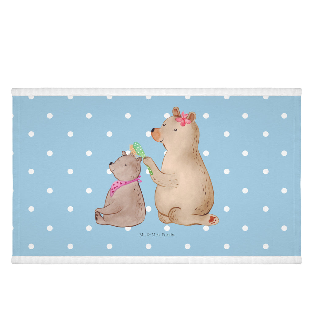 Gäste Handtuch Bär mit Kind Gästetuch, Reisehandtuch, Sport Handtuch, Frottier, Kinder Handtuch, Familie, Vatertag, Muttertag, Bruder, Schwester, Mama, Papa, Oma, Opa, Geschenk, Mutti, Mutter