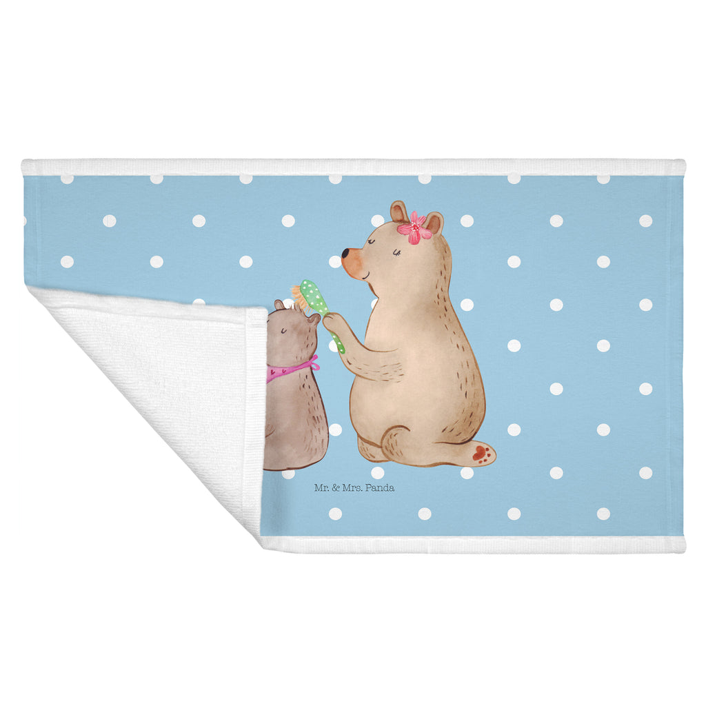 Gäste Handtuch Bär mit Kind Gästetuch, Reisehandtuch, Sport Handtuch, Frottier, Kinder Handtuch, Familie, Vatertag, Muttertag, Bruder, Schwester, Mama, Papa, Oma, Opa, Geschenk, Mutti, Mutter