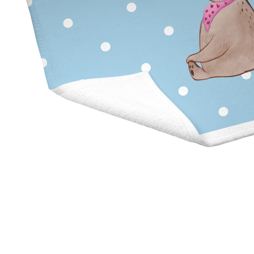 Gäste Handtuch Bär mit Kind Gästetuch, Reisehandtuch, Sport Handtuch, Frottier, Kinder Handtuch, Familie, Vatertag, Muttertag, Bruder, Schwester, Mama, Papa, Oma, Opa, Geschenk, Mutti, Mutter