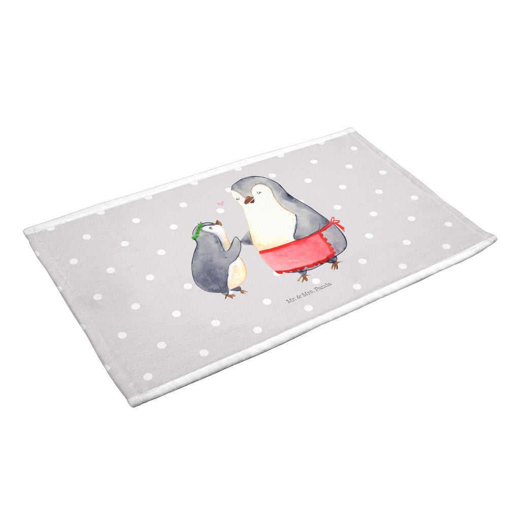 50 x 100 Handtuch Pinguin mit Kind Handtuch, Badehandtuch, Badezimmer, Handtücher, groß, Kinder, Baby, Familie, Vatertag, Muttertag, Bruder, Schwester, Mama, Papa, Oma, Opa, Geschenk, Mami, Mutti, Mutter, Geburststag