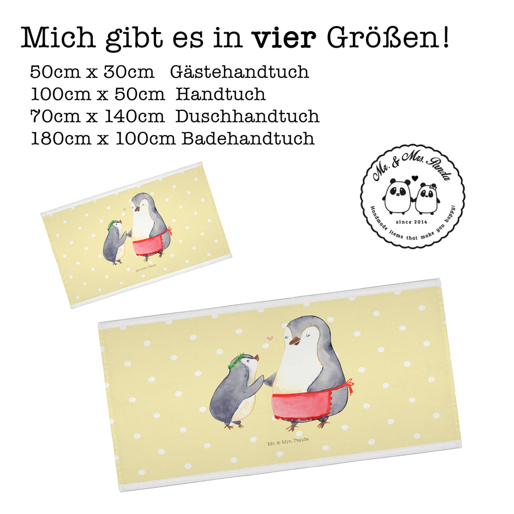 50 x 100 Handtuch Pinguin mit Kind Handtuch, Badehandtuch, Badezimmer, Handtücher, groß, Kinder, Baby, Familie, Vatertag, Muttertag, Bruder, Schwester, Mama, Papa, Oma, Opa, Geschenk, Mami, Mutti, Mutter, Geburststag