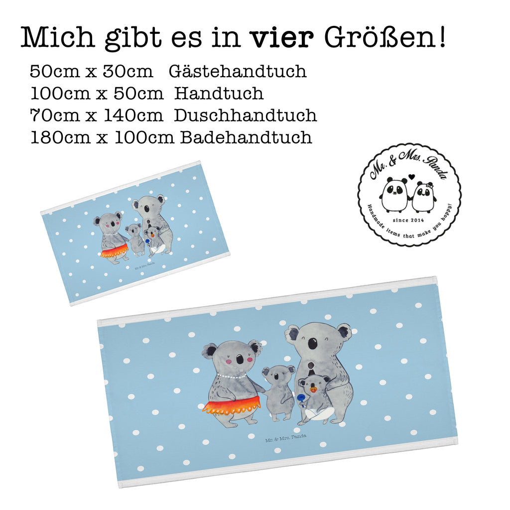 50 x 100 Handtuch Koala Familie Handtuch, Badehandtuch, Badezimmer, Handtücher, groß, Kinder, Baby, Familie, Vatertag, Muttertag, Bruder, Schwester, Mama, Papa, Oma, Opa, Koala, Koalas, Family, Geschwister, Familienleben