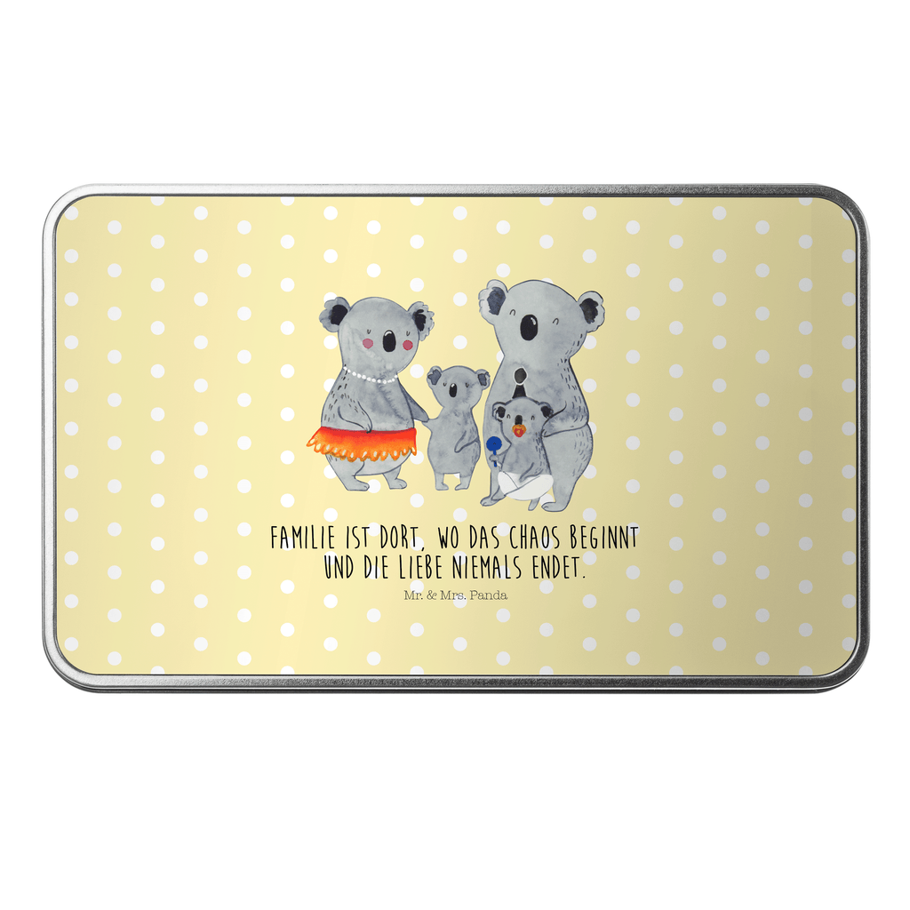 Metalldose rechteckig Koala Familie Blechdose, Metalldose, Blechbox, Container, Keksdose, Vorratsdose, Vorratsbox, Döschen, Versperbox, Vesperdose, Aufbewahrungsdose, Aufbewahrungsbox, Aluminiumdose, Dose, Familie, Vatertag, Muttertag, Bruder, Schwester, Mama, Papa, Oma, Opa, Koala, Koalas, Family, Kinder, Geschwister, Familienleben
