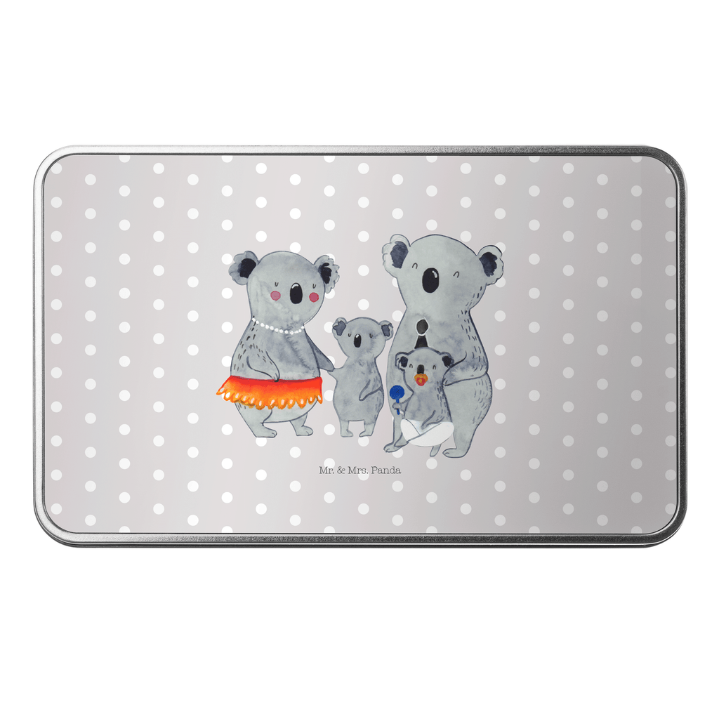 Metalldose rechteckig Koala Familie Blechdose, Metalldose, Blechbox, Container, Keksdose, Vorratsdose, Vorratsbox, Döschen, Versperbox, Vesperdose, Aufbewahrungsdose, Aufbewahrungsbox, Aluminiumdose, Dose, Familie, Vatertag, Muttertag, Bruder, Schwester, Mama, Papa, Oma, Opa, Koala, Koalas, Family, Kinder, Geschwister, Familienleben