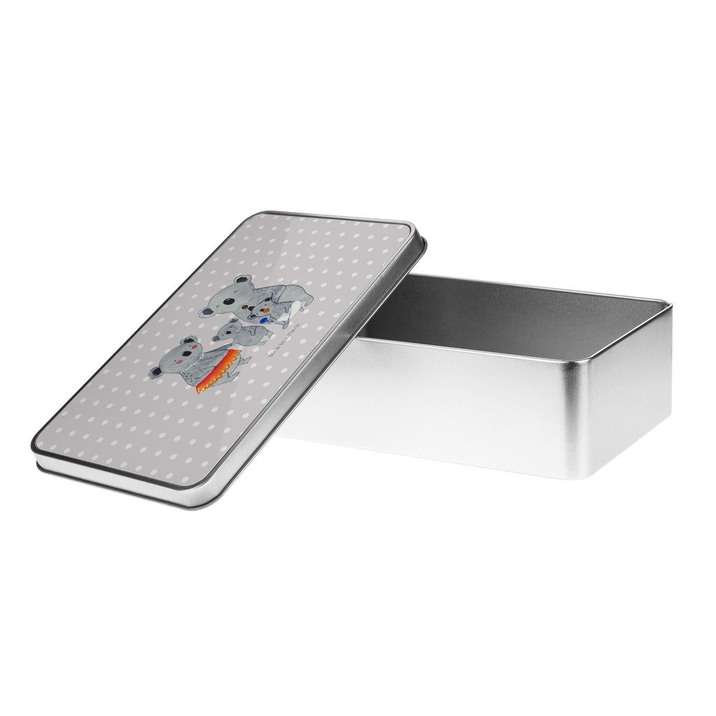 Metalldose rechteckig Koala Familie Blechdose, Metalldose, Blechbox, Container, Keksdose, Vorratsdose, Vorratsbox, Döschen, Versperbox, Vesperdose, Aufbewahrungsdose, Aufbewahrungsbox, Aluminiumdose, Dose, Familie, Vatertag, Muttertag, Bruder, Schwester, Mama, Papa, Oma, Opa, Koala, Koalas, Family, Kinder, Geschwister, Familienleben