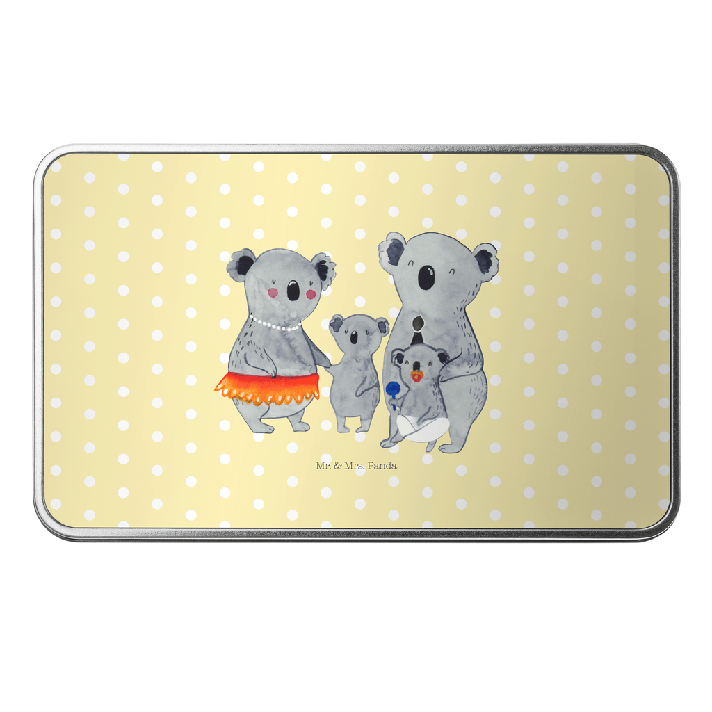 Metalldose rechteckig Koala Familie Blechdose, Metalldose, Blechbox, Container, Keksdose, Vorratsdose, Vorratsbox, Döschen, Versperbox, Vesperdose, Aufbewahrungsdose, Aufbewahrungsbox, Aluminiumdose, Dose, Familie, Vatertag, Muttertag, Bruder, Schwester, Mama, Papa, Oma, Opa, Koala, Koalas, Family, Kinder, Geschwister, Familienleben