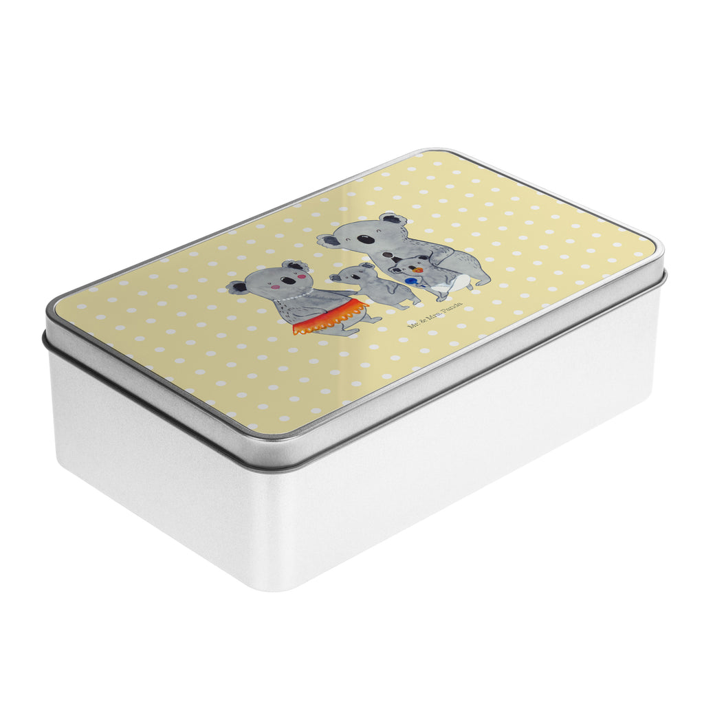 Metalldose rechteckig Koala Familie Blechdose, Metalldose, Blechbox, Container, Keksdose, Vorratsdose, Vorratsbox, Döschen, Versperbox, Vesperdose, Aufbewahrungsdose, Aufbewahrungsbox, Aluminiumdose, Dose, Familie, Vatertag, Muttertag, Bruder, Schwester, Mama, Papa, Oma, Opa, Koala, Koalas, Family, Kinder, Geschwister, Familienleben