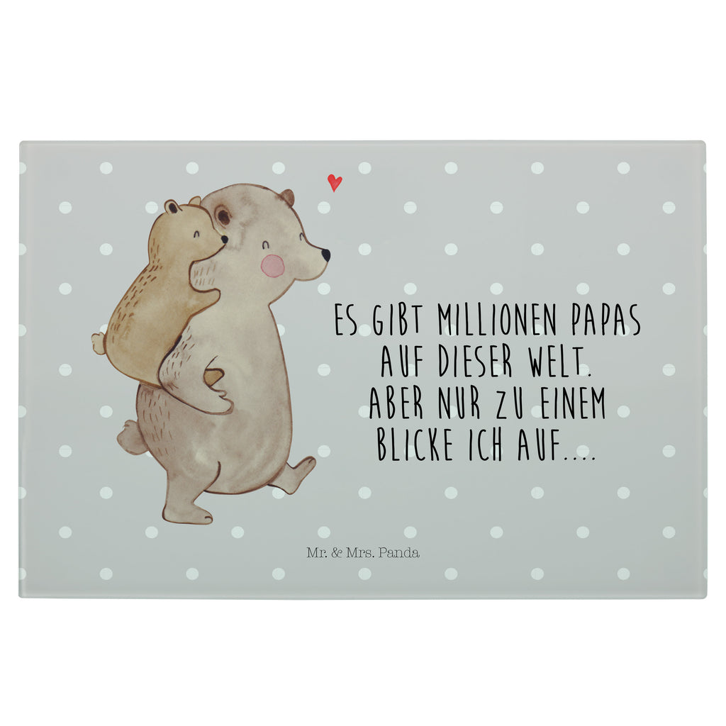 Medium Glas Schneidbrett Papa Bär Glasschneidebrett, Schneidebrett, Familie, Vatertag, Muttertag, Bruder, Schwester, Mama, Papa, Oma, Opa, Geschenk, Vater, Papi, Vati, Onkel, Geburtstag