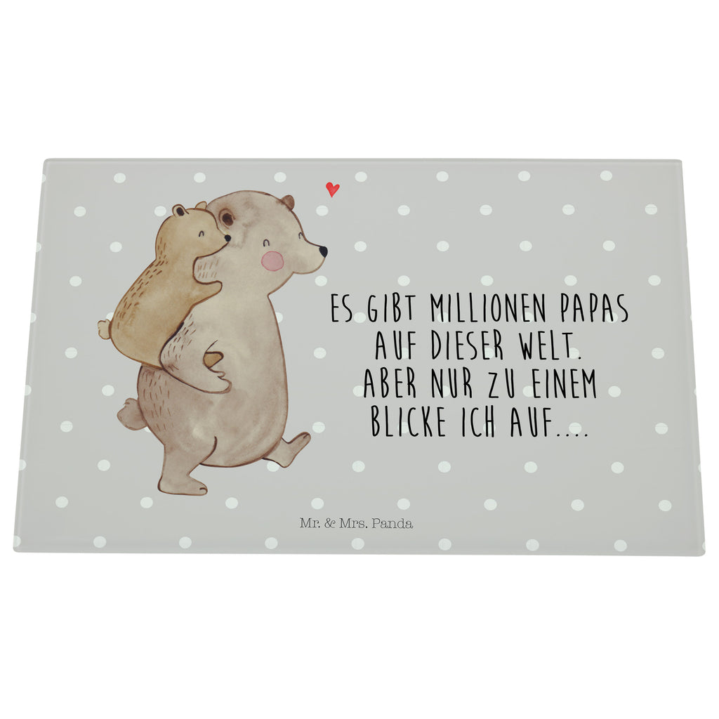 Medium Glas Schneidbrett Papa Bär Glasschneidebrett, Schneidebrett, Familie, Vatertag, Muttertag, Bruder, Schwester, Mama, Papa, Oma, Opa, Geschenk, Vater, Papi, Vati, Onkel, Geburtstag
