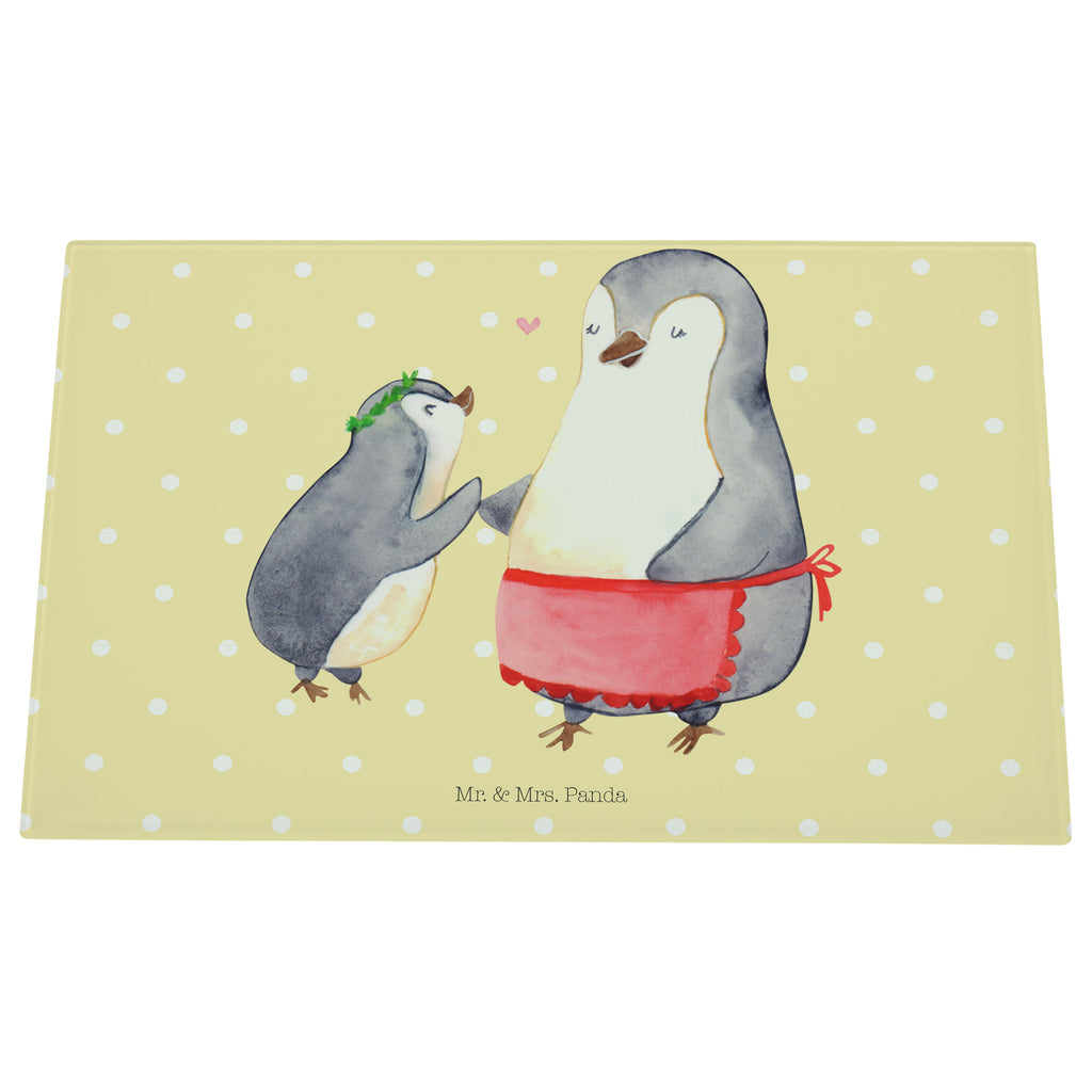 Medium Glas Schneidbrett Pinguin mit Kind Glasschneidebrett, Schneidebrett, Familie, Vatertag, Muttertag, Bruder, Schwester, Mama, Papa, Oma, Opa, Geschenk, Mami, Mutti, Mutter, Geburststag