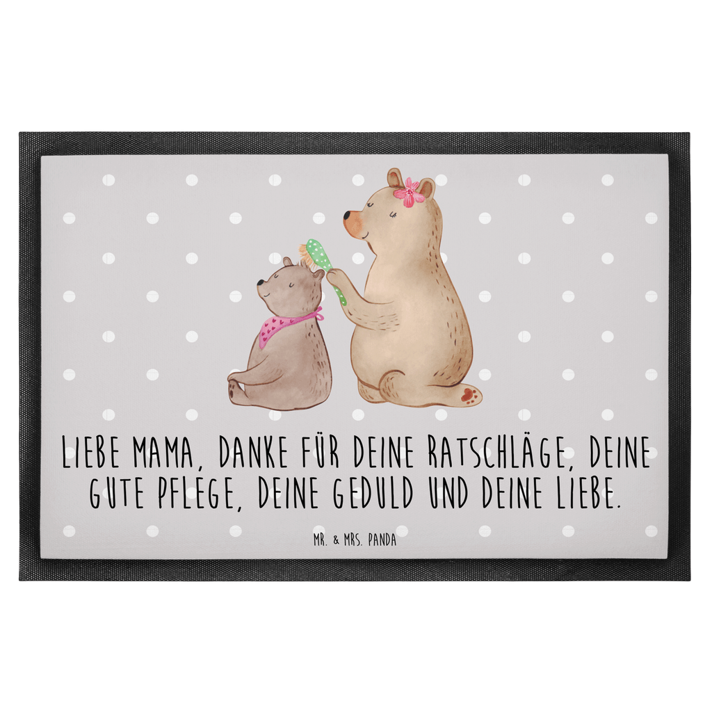 Fußmatte Bär mit Kind Geschenk, Muttertag, Mutti, Mama, Mutter Türvorleger, Schmutzmatte, Fußabtreter, Matte, Schmutzfänger, Fußabstreifer, Schmutzfangmatte, Türmatte, Motivfußmatte,  Haustürmatte, Vorleger  Familie, Vatertag, Muttertag, Bruder, Schwester, Mama, Papa, Oma, Opa