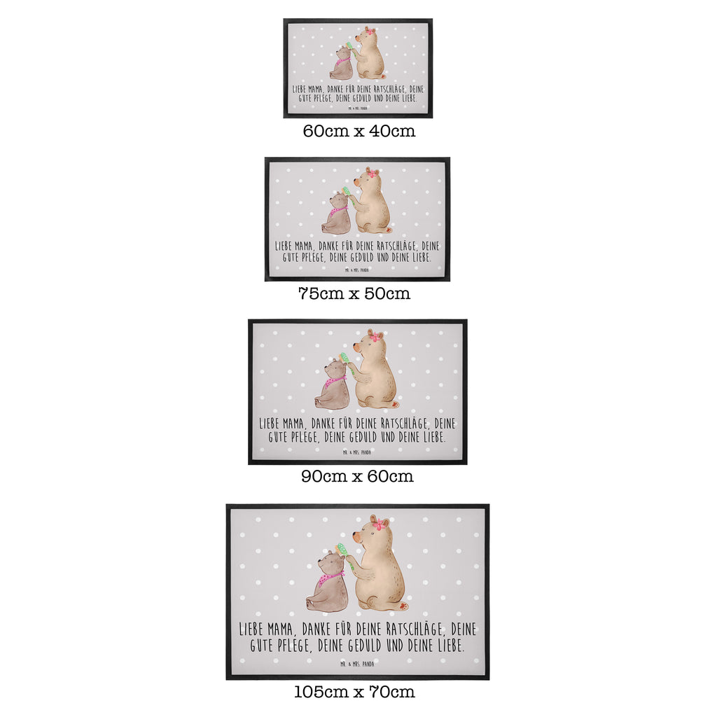 Fußmatte Bär mit Kind Geschenk, Muttertag, Mutti, Mama, Mutter Türvorleger, Schmutzmatte, Fußabtreter, Matte, Schmutzfänger, Fußabstreifer, Schmutzfangmatte, Türmatte, Motivfußmatte,  Haustürmatte, Vorleger  Familie, Vatertag, Muttertag, Bruder, Schwester, Mama, Papa, Oma, Opa