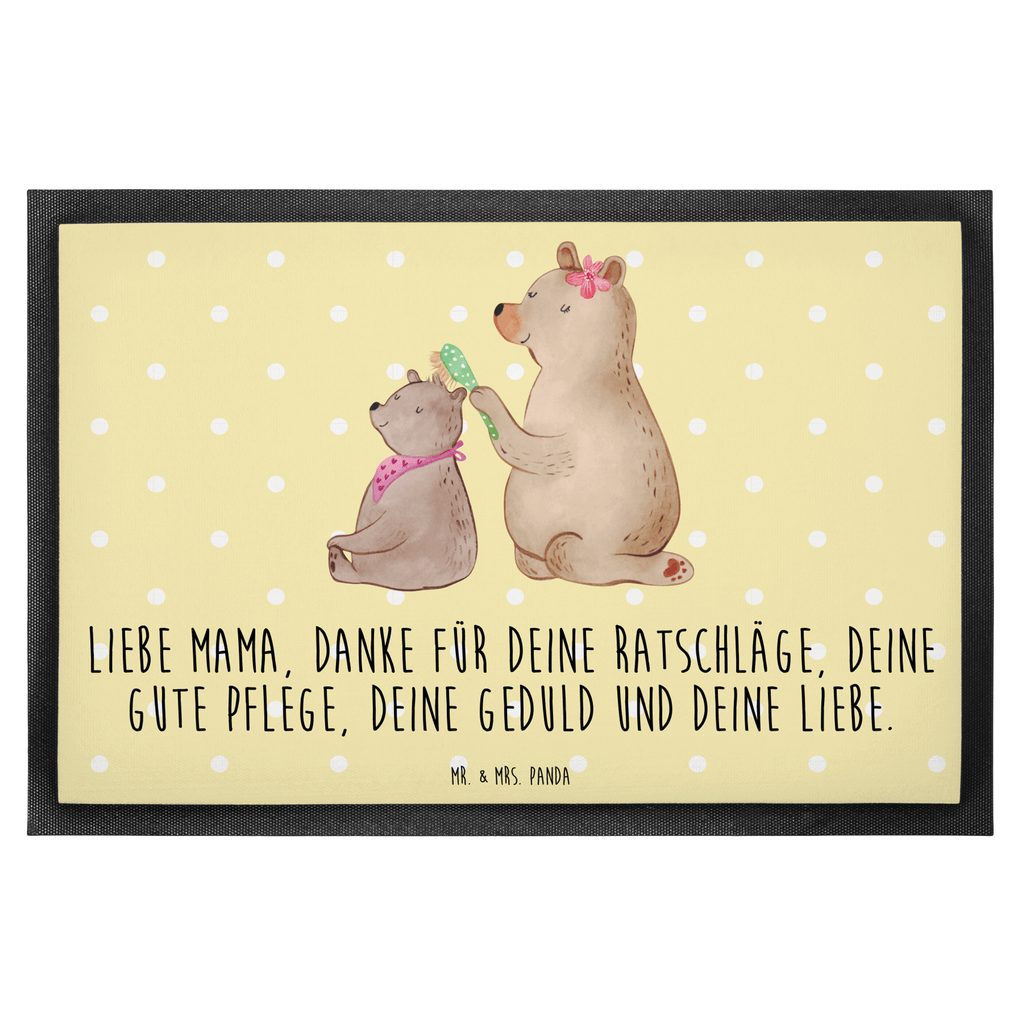 Fußmatte Bär mit Kind Geschenk, Muttertag, Mutti, Mama, Mutter Türvorleger, Schmutzmatte, Fußabtreter, Matte, Schmutzfänger, Fußabstreifer, Schmutzfangmatte, Türmatte, Motivfußmatte,  Haustürmatte, Vorleger  Familie, Vatertag, Muttertag, Bruder, Schwester, Mama, Papa, Oma, Opa